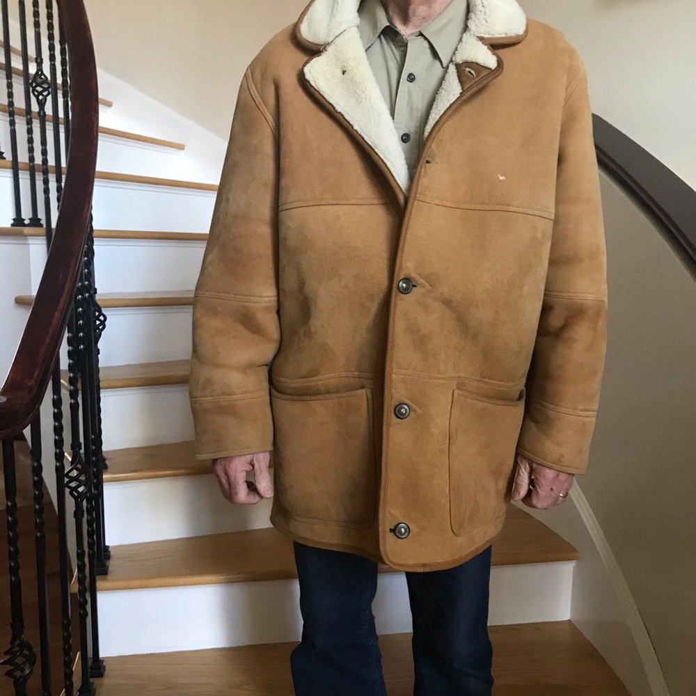 Shearling genuine coat